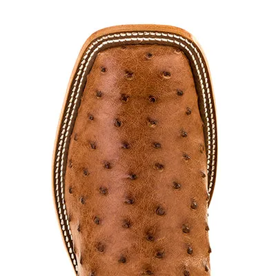 Anderson Bean Rust Brown Full Quill Ostrich with Chocolate Volcano Top S1099
