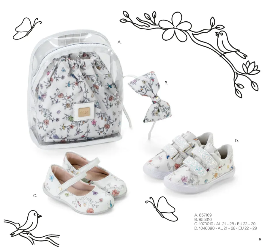 Bibi Bag White Print - 857169