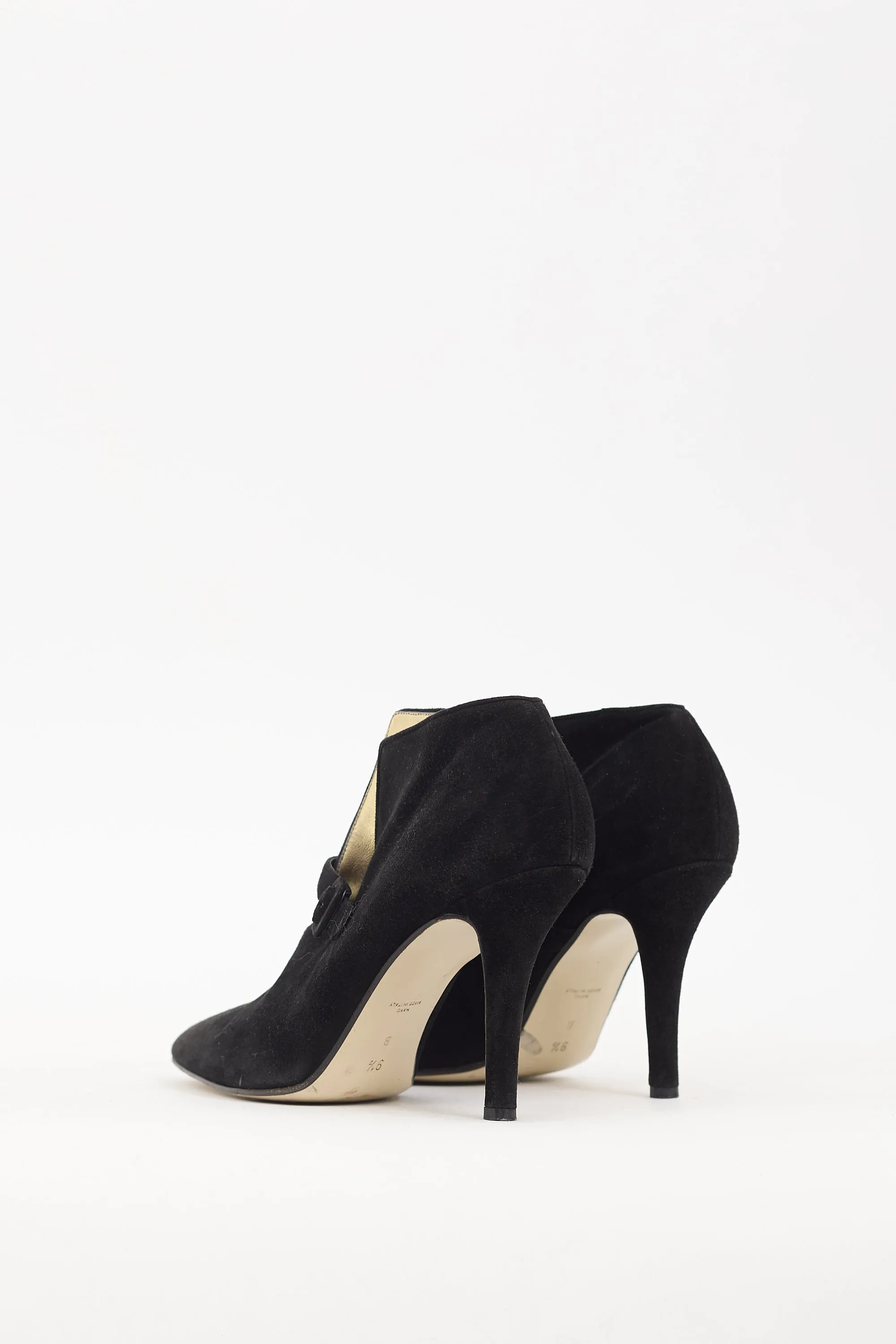 Black Suede Buckle Boot