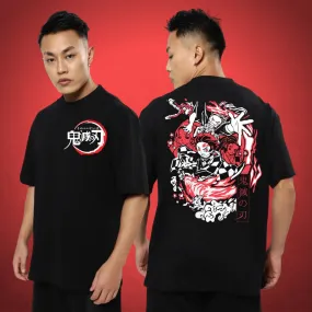 Demon Slayer Kamado Anime Over Sized T-shirt