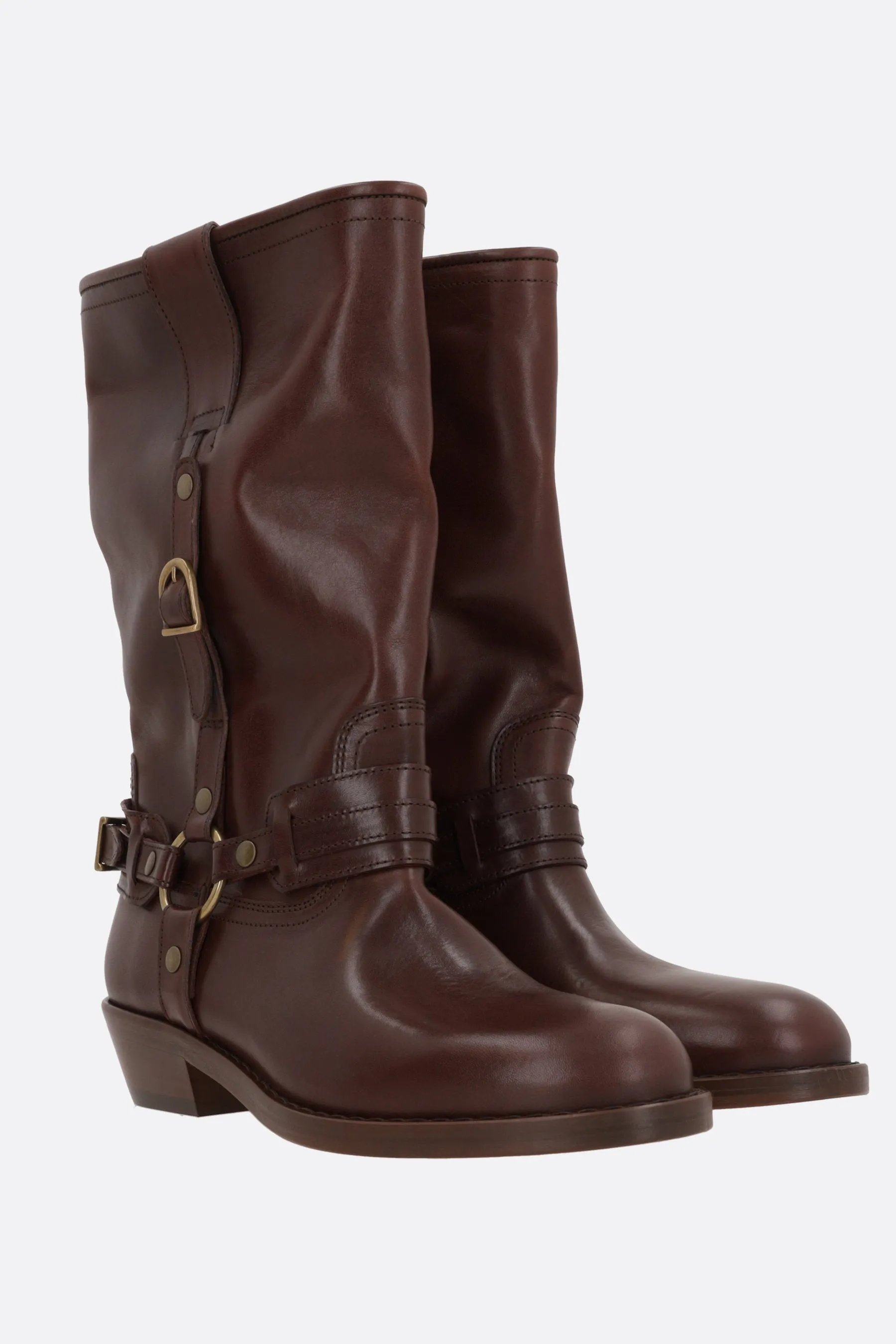 Heiko Studded Leather Boots