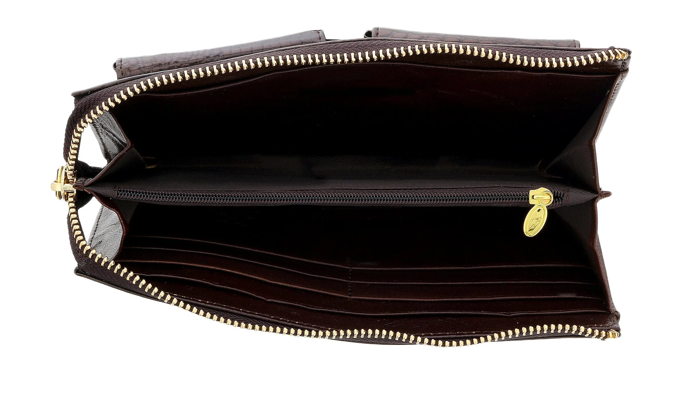 J&C J11-012 MORO Brown Zippered  Large Wallet