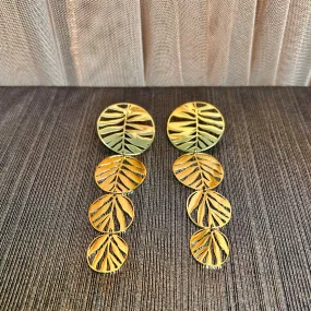 'Muriel' openwork leaf design drop earring