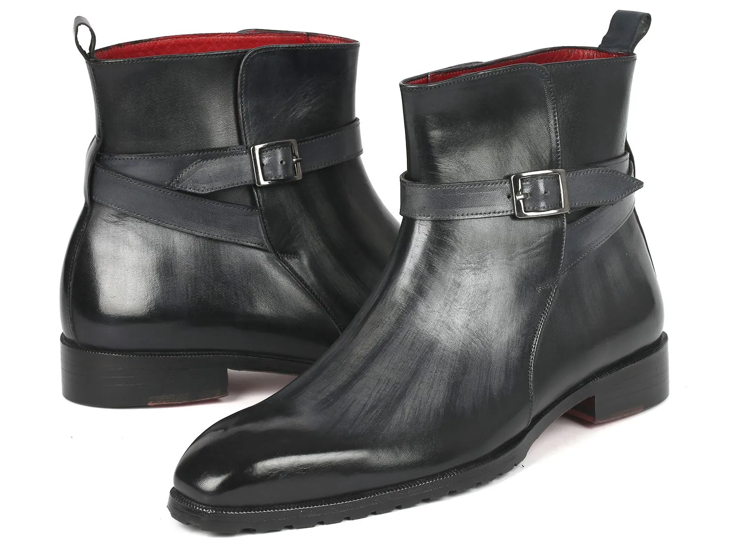 Paul Parkman Gray Patina Leather Jodhpur Boots
