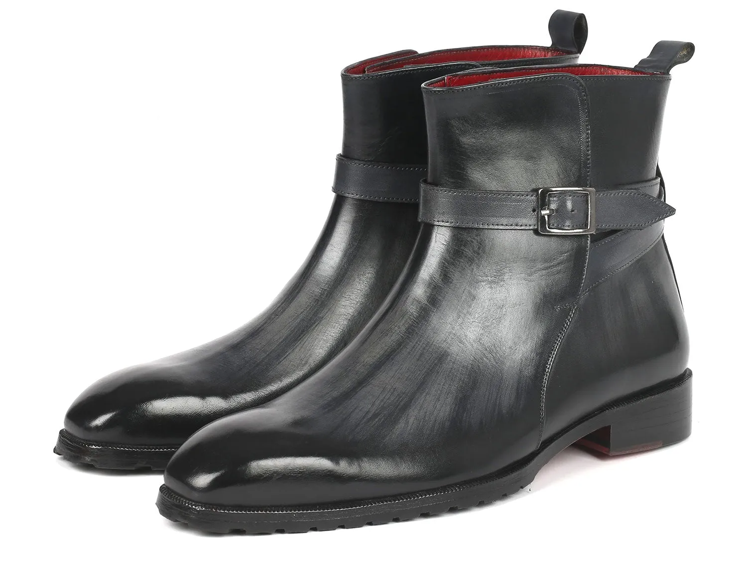 Paul Parkman Gray Patina Leather Jodhpur Boots