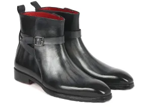 Paul Parkman Gray Patina Leather Jodhpur Boots