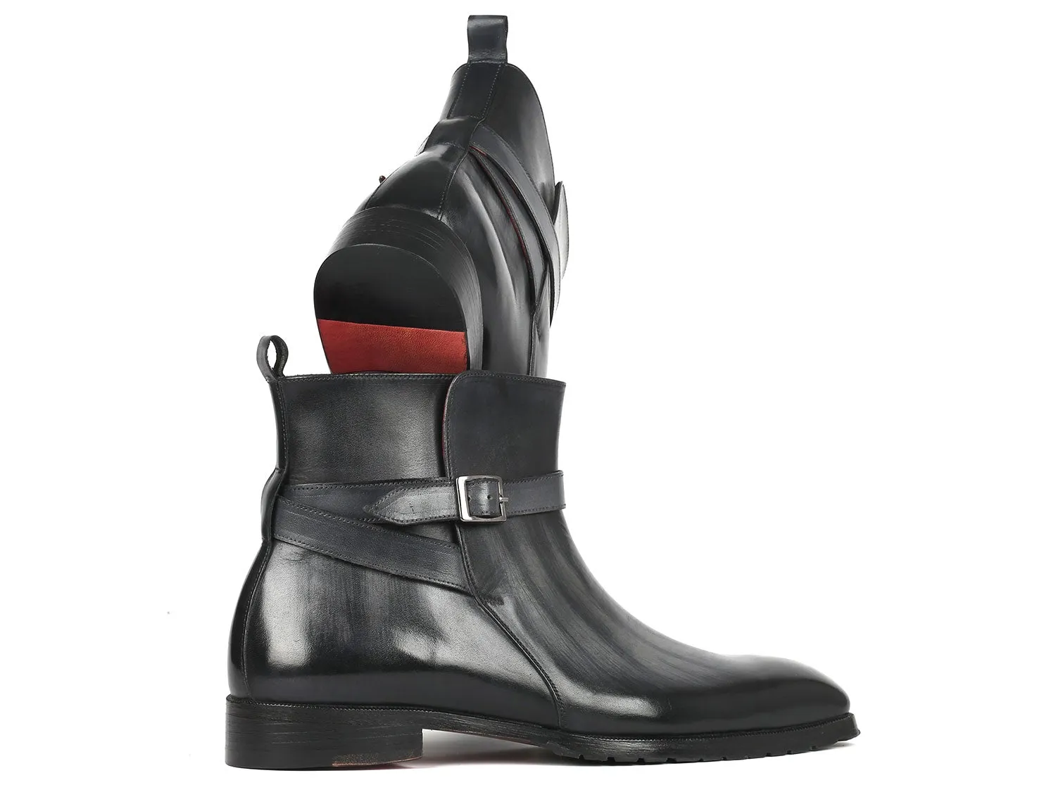 Paul Parkman Gray Patina Leather Jodhpur Boots