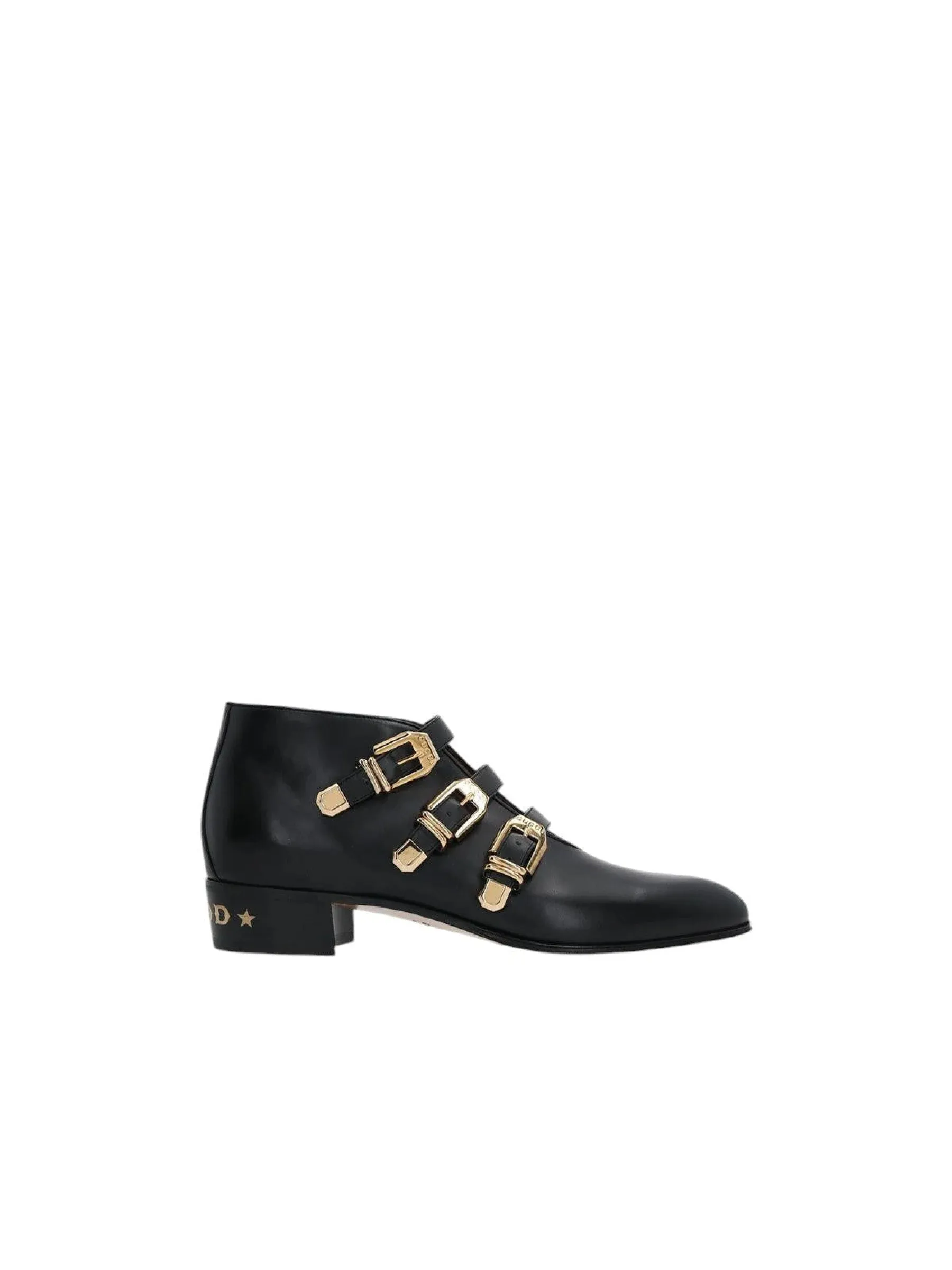 Smooth Buckle Leather Boots