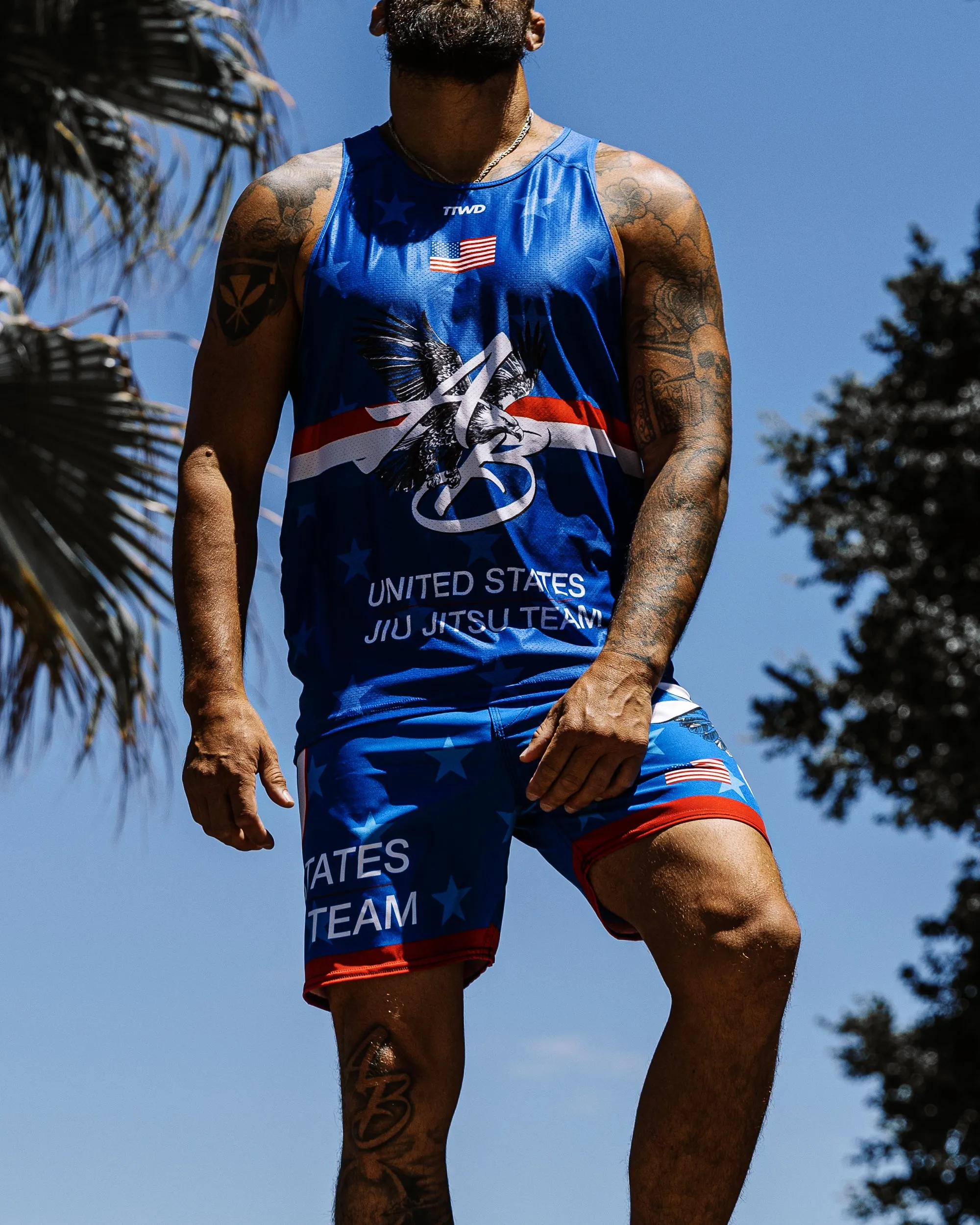 The USA Jiu Jitsu Team Training Tank - Blue
