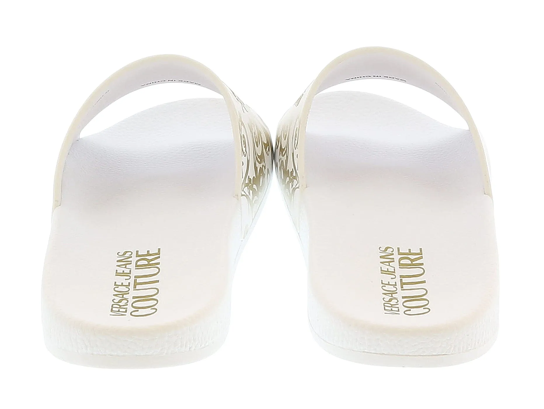 Versace Jeans Couture White Baroque Fashion Beach Slide-