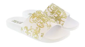 Versace Jeans Couture White Baroque Fashion Beach Slide-