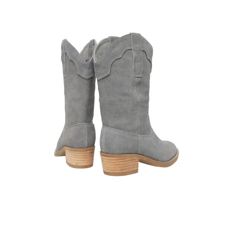 Western Boot - Dusty Blue